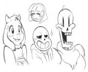 undertale sketches by ashleynicholsart 